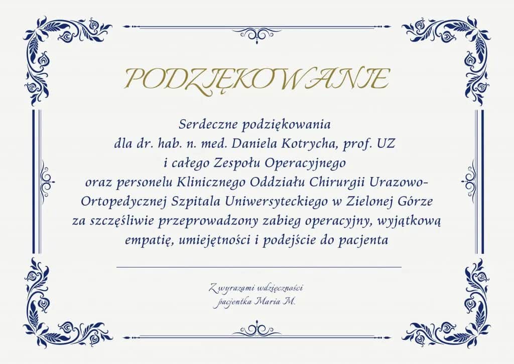Przygotuj tekst podziękowania dla osoby, która została zaproszona i zaskocz ją