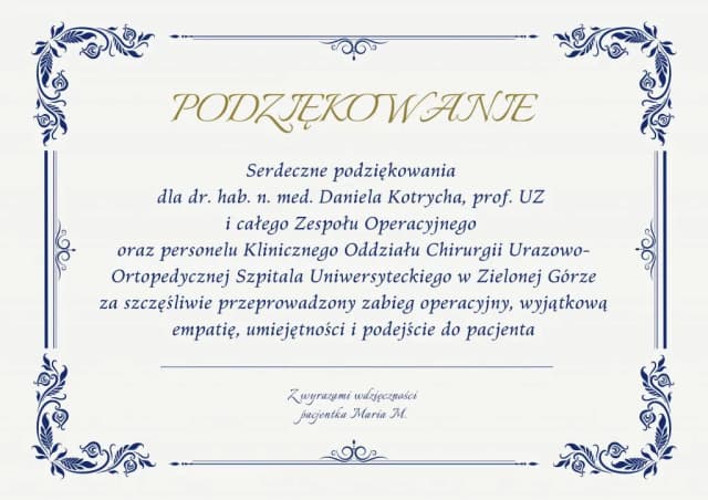 Przygotuj tekst podziękowania dla osoby, która została zaproszona i zaskocz ją