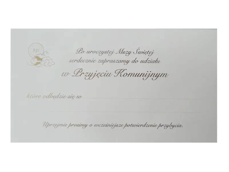Jak wypisać zaproszenie na komunię dla chrzestnego z sercem