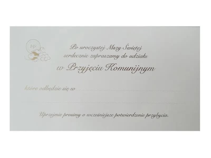 Jak wypisać zaproszenie na komunię dla chrzestnego z sercem