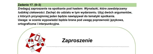 Jak napisać zaproszenie na egzamin ósmoklasisty, aby zdobyć maksymalne punkty